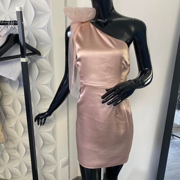 Host Pick ~~~Elegant Luxury Dress, Atlas - 100 %, Made in Europe, Size - L/P - Picture 2 of 4